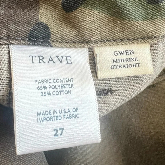 TRAVE Gwen High-Rise Camo Ankle Cargo Pants The Big Battle Denim Casual Women 27 - Picture 10 of 11